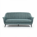 Divano moderno in tessuto verde acqua 180 x 80 x 85cm con gambe nere