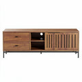 Mobiletto TV in legno di noce con 2 cassetti e ripiani 160 x 40 x 50cm