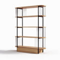 Scaffale in legno e metallo con dimensioni 150 x 80 x 200cm per soggiorno