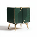 Cassettiera verde in metallo con finiture dorate dimensioni 50 x 40 x 60cm