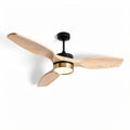 Ventilatore da soffitto in legno di faggio 120 x 120 x 30cm con luce LED integrata