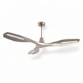 Ventilatore a soffitto in metallo finitura grigia con luce integrata 120 x 120 x 30cm
